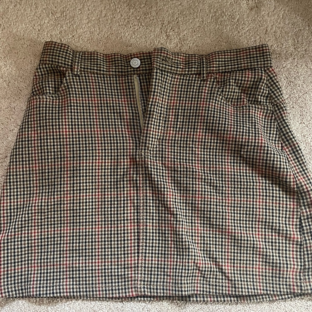 brandy melville brown mini skirt